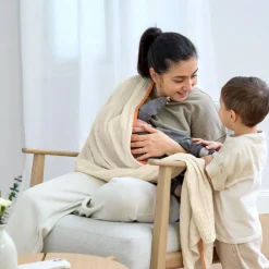 Écharpe d'allaitement en mousseline nature