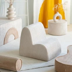 Chauffeuse Cloud Marshmallow velours côtelé