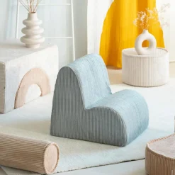 Chauffeuse Cloud Peppermint Green velours côtelé