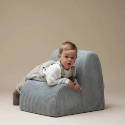 Chauffeuse Cloud Peppermint Green velours côtelé