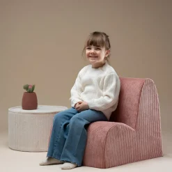 Chauffeuse Cloud Pink Mouse velours côtelé