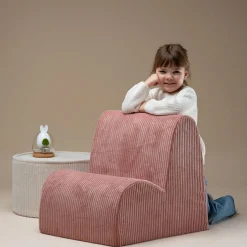 Chauffeuse Cloud Pink Mouse velours côtelé