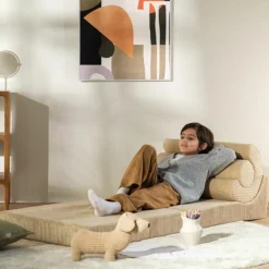 Chauffeuse Flipster Brown Sugar velours côtelé