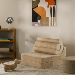 Chauffeuse Flipster Brown Sugar velours côtelé