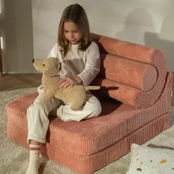 Chauffeuse Flipster Pink Mouse velours côtelé