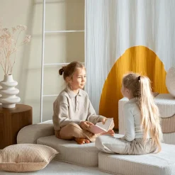 Chauffeuse Marshmallow velours côtelé