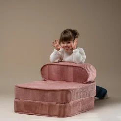 Chauffeuse Pink Mousse velours côtelé