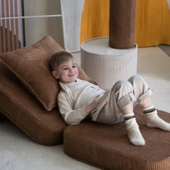 Chauffeuse Toffee velours côtelé