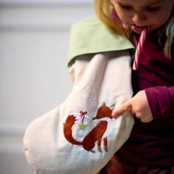 Chaussette de Noël brodée Wonderful Winter Renard