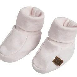 Chaussons bébé en coton bio Melange rose clair (0-3 mois)