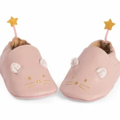 Chaussons cuir souris rose La petite école de danse (0-6 mois)