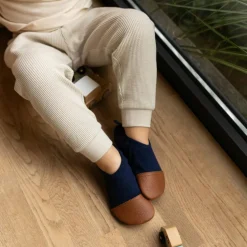 Chaussons Les Petits Jerseys Bleu Profond (pointures 18-20)