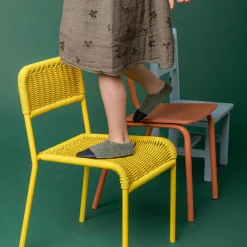 Chaussons Les Petits Velours Gris Vert (pointures 24-26)