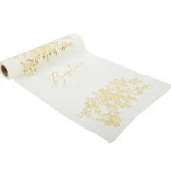 Chemin de table Baptême Liseré Végétal