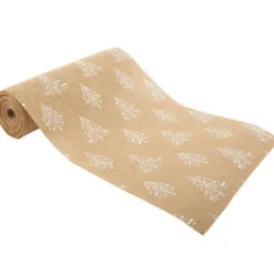 Chemin de table Noël sapin enneigé