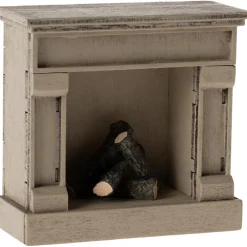 Cheminée Souris blanc cassé