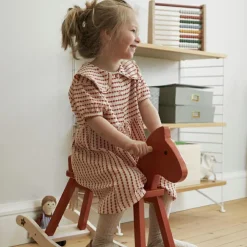 Cheval à bascule rouge orangé Carl Larsson