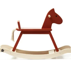 Cheval à bascule rouge orangé Carl Larsson