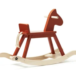 Cheval à bascule rouge orangé Carl Larsson