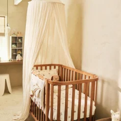 Ciel de lit Cosy Check Sand (245 cm)