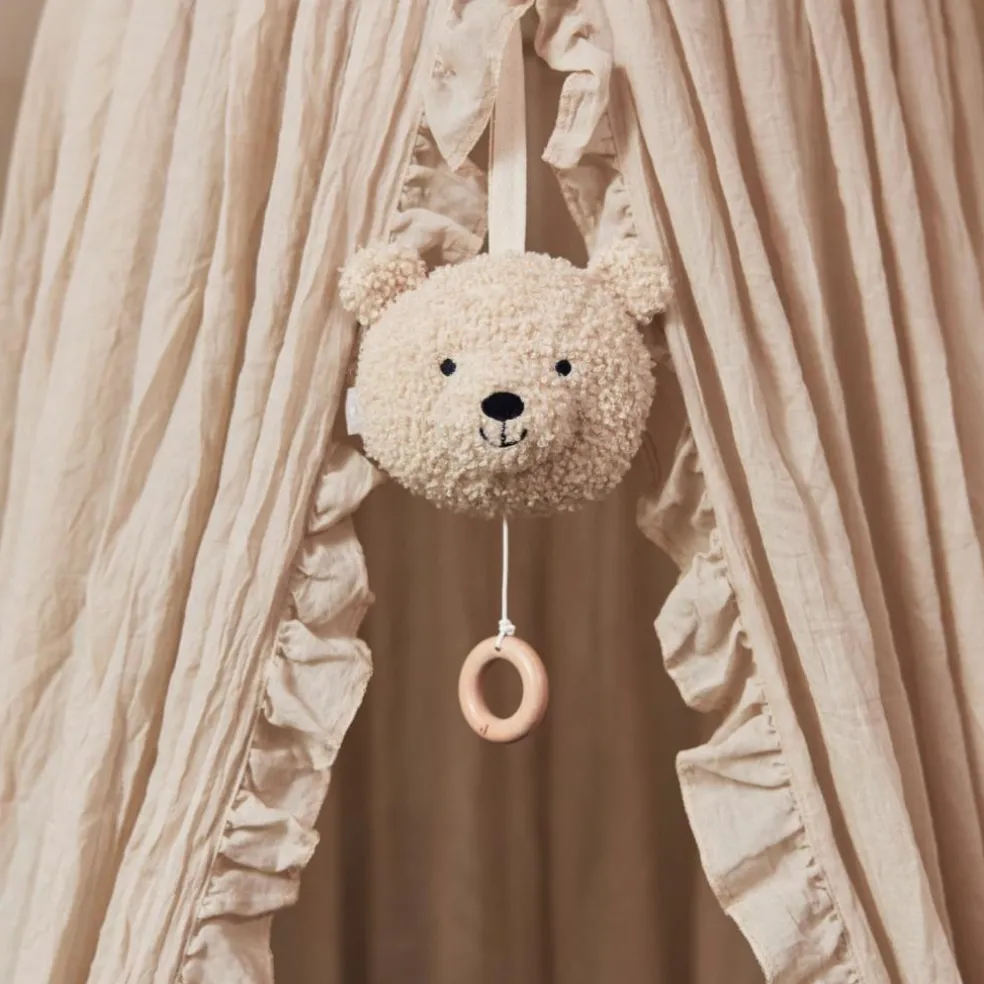 Ciel de lit vintage ruffle Nougat (245 cm)