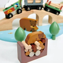 Circuit train en bois Pins sauvages (30 pièces)