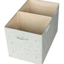 Coffre à jouets en tissu recyclé Terrazzo vert