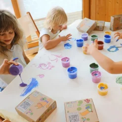 Coffret Aki peinture aux doigts naturelle et vegan (assort. 4 pots)