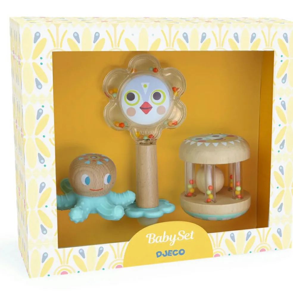 Coffret cadeau 3 jouets d'activités Baby Blanc Kit