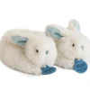 Coffret chaussons hochet Mon tout petit lapin bleu (0-6 mois)