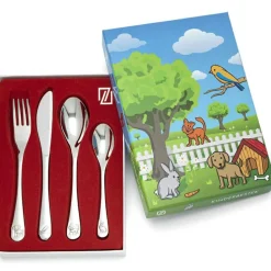 Coffret couverts en acier Animaux personnalisable (4 pièces)