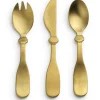 Coffret couverts Matt gold en inox (3 pièces)