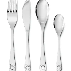 Coffret couverts Ours avec coeur personnalisable (4 pièces)