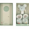 Coffret de naissance chaussons et bracelet sonore Souris