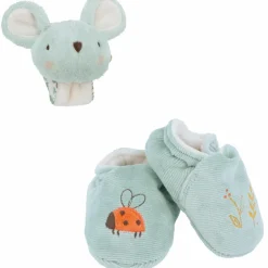 Coffret de naissance chaussons et bracelet sonore Souris