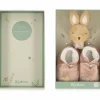 Coffret de naissance chaussons et bracelet sonore Lapin
