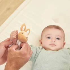 Coffret de naissance chaussons et bracelet sonore Lapin