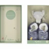 Coffret de naissance chaussons et bracelet sonore Eléphant