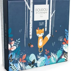 Coffret doudou plat Tiwipi renard (23 cm)