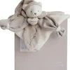 Coffret doudou pétale J'aime mon doudou ours beige (24 cm)