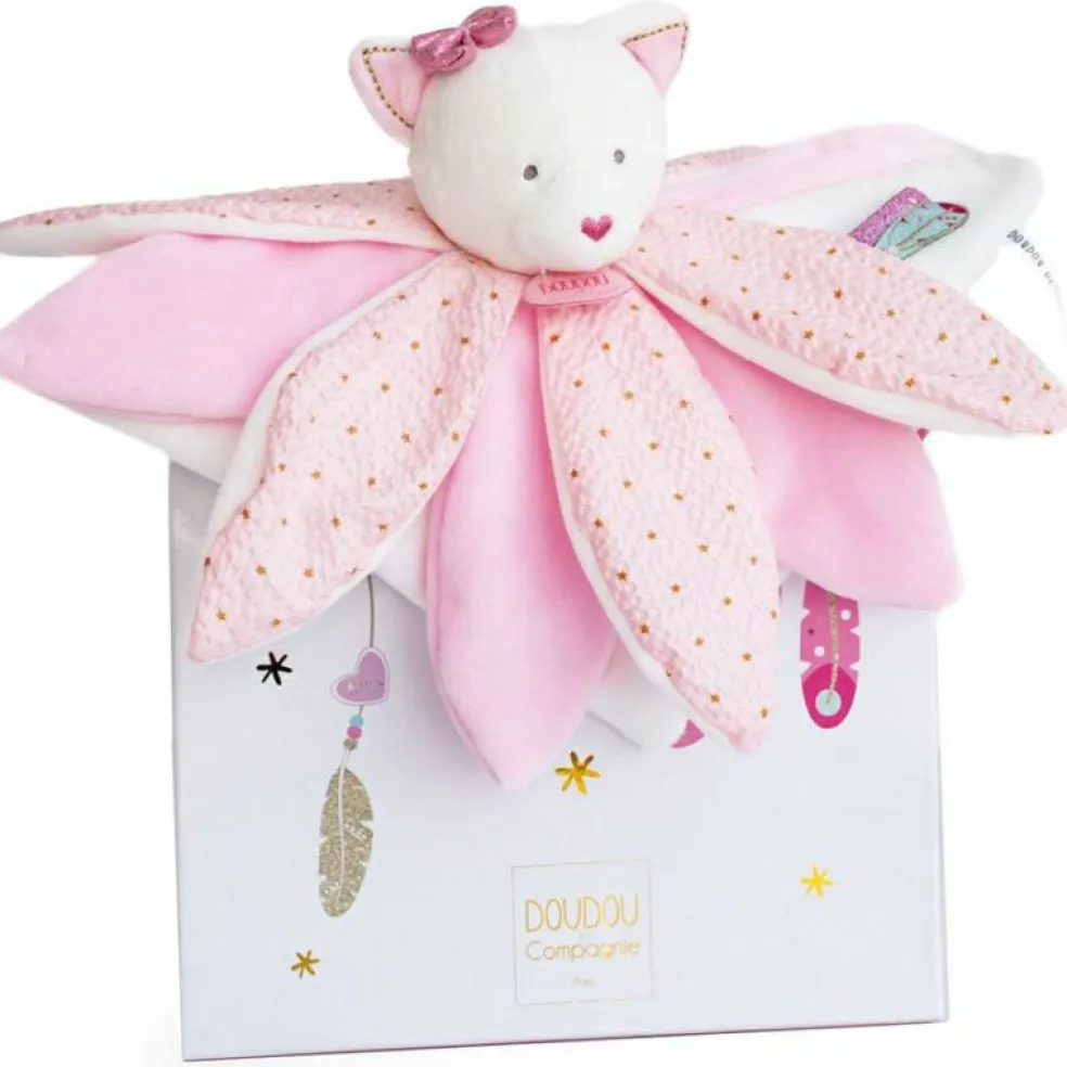 Coffret doudou pétales Chat Attrape-rêves