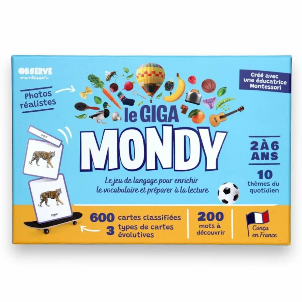 Coffret Giga Mondy (600 cartes Montessori pour développer le langage)