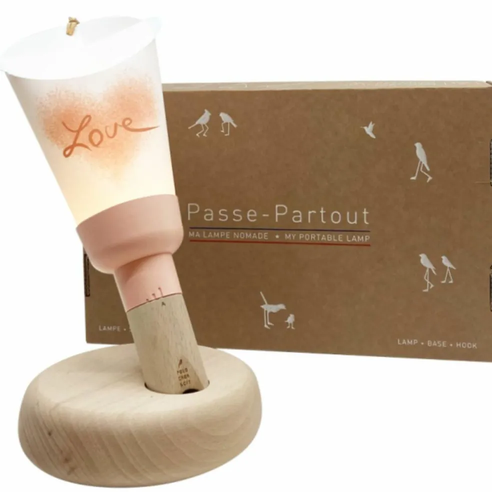 Coffret lampe nomade 5 en 1 Sweet Love-Rose poudré