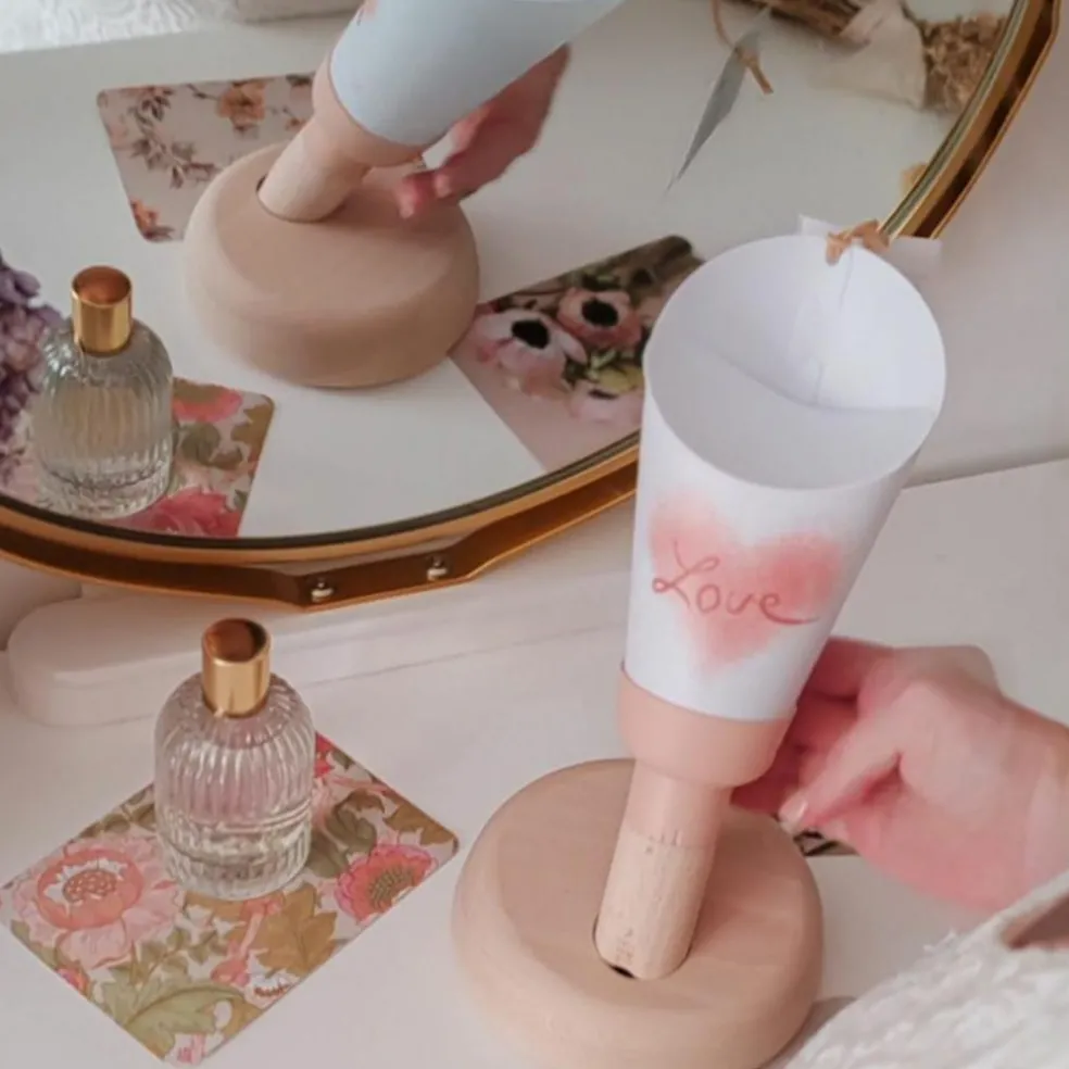 Coffret lampe nomade 5 en 1 Sweet Love-Rose poudré