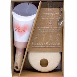Coffret lampe nomade 5 en 1 Sweet Love-Rose poudré
