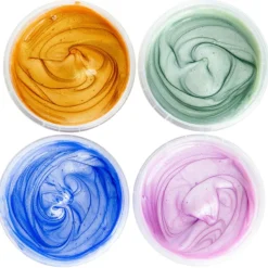 Coffret Mika peinture aux doigts naturelle et vegan Cristal (assort. 4 pots)