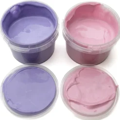 Coffret Nori 2 pots rose + violet peinture aux doigts naturelle et vegan