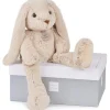 Coffret peluche Lapin Copains calins beige (50 cm)