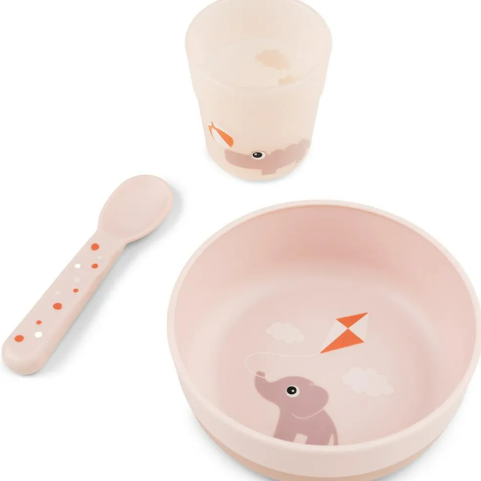 Coffret premier repas Foodie Playground rose