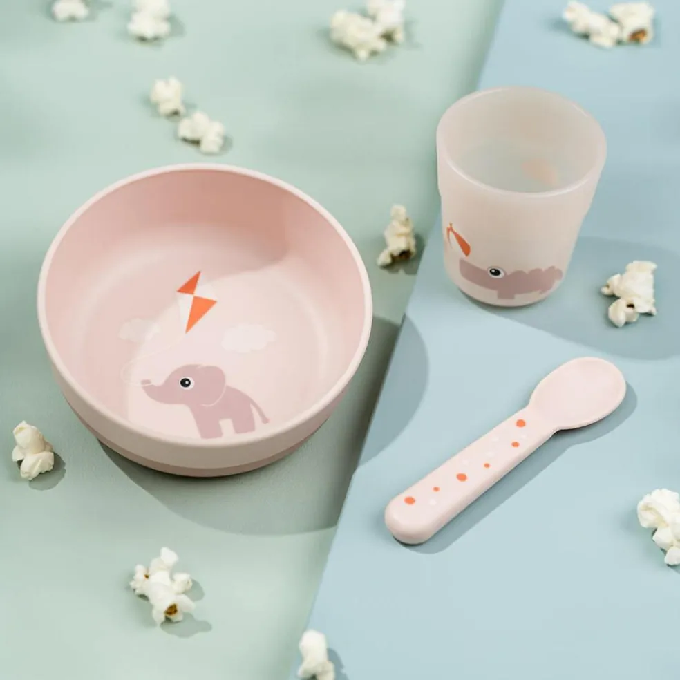 Coffret premier repas Foodie Playground rose